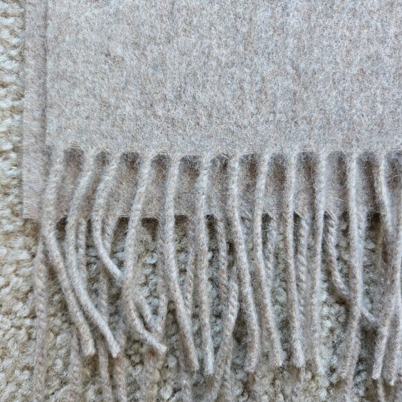 NWOT Babaton Cashmere Scarf Oatmeal Tan - Picture 6 of 11